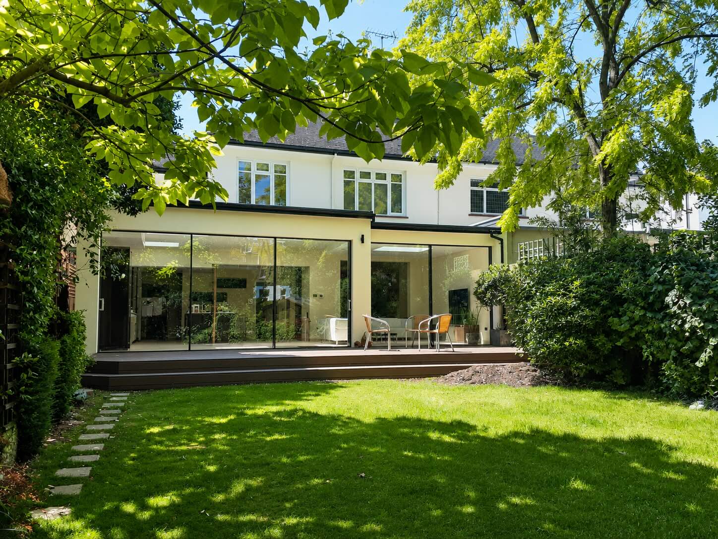 Baie vitrée aluminium contemporaine